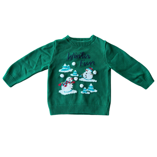Boys H&M green Sweatshirt size 3