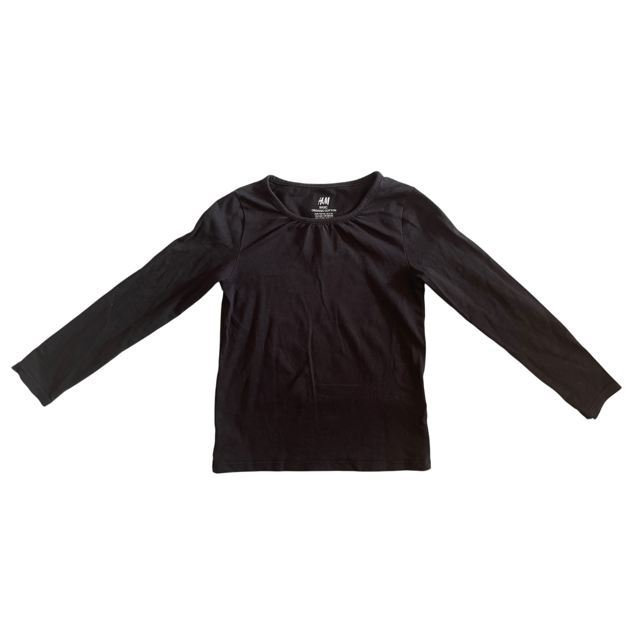 Girl H&M black T-shirt size 4 year