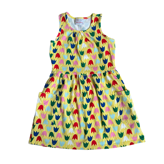 Girls Hanna Andersson yellow red pink green blue Dress size 6