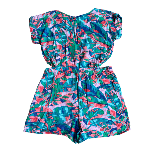 Girl cat & jack multicolor romper size 10