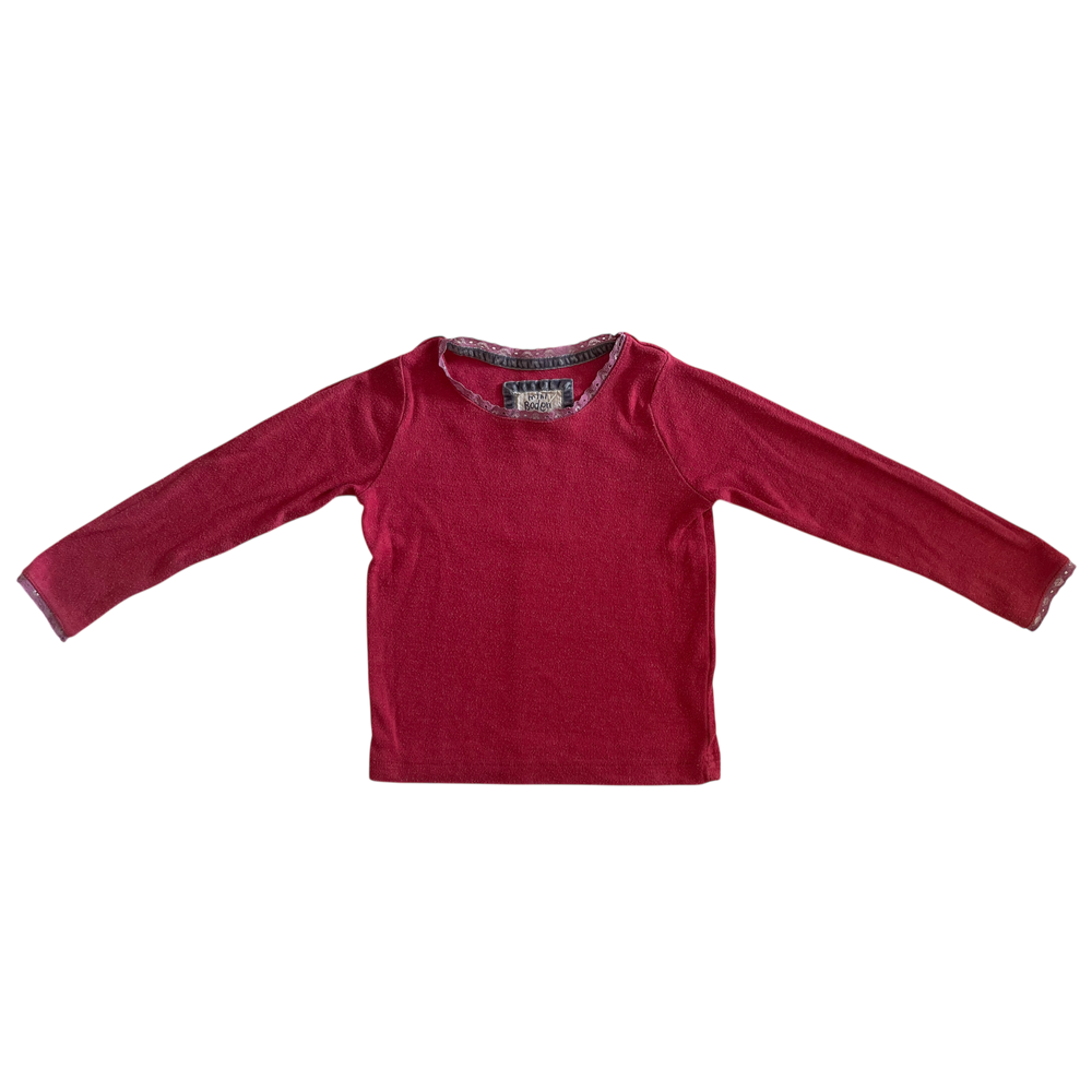 Girls mini boden red T-shirt size 5 year