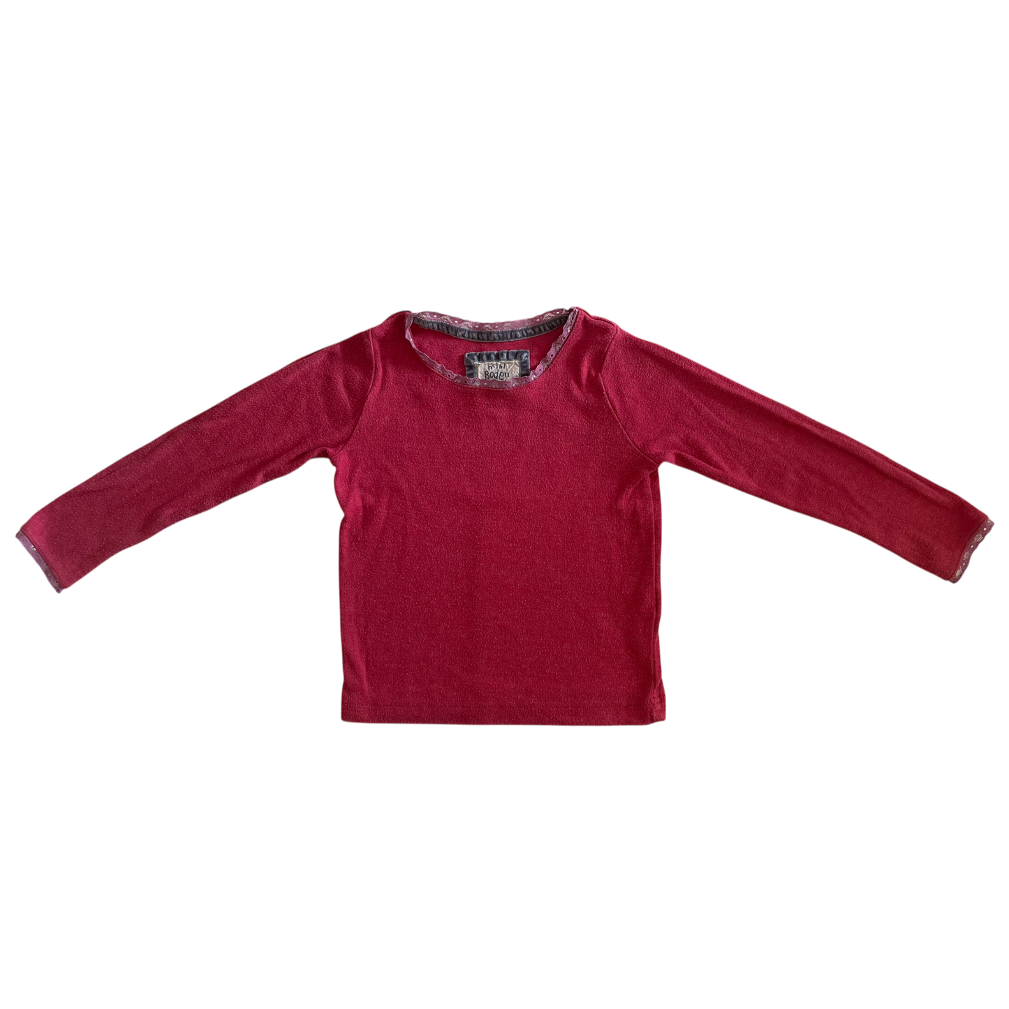 Girls mini boden red T-shirt size 5 year