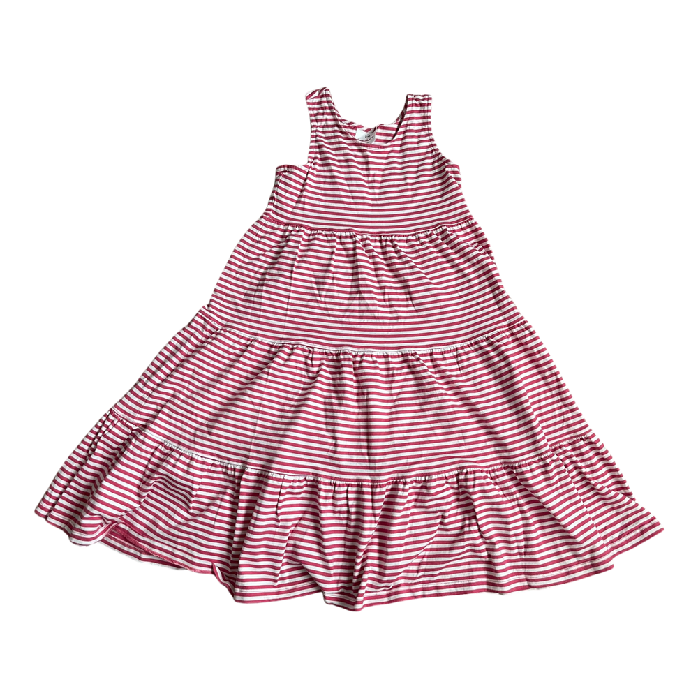 Girls Hanna Andersson pink and white Dress size 8