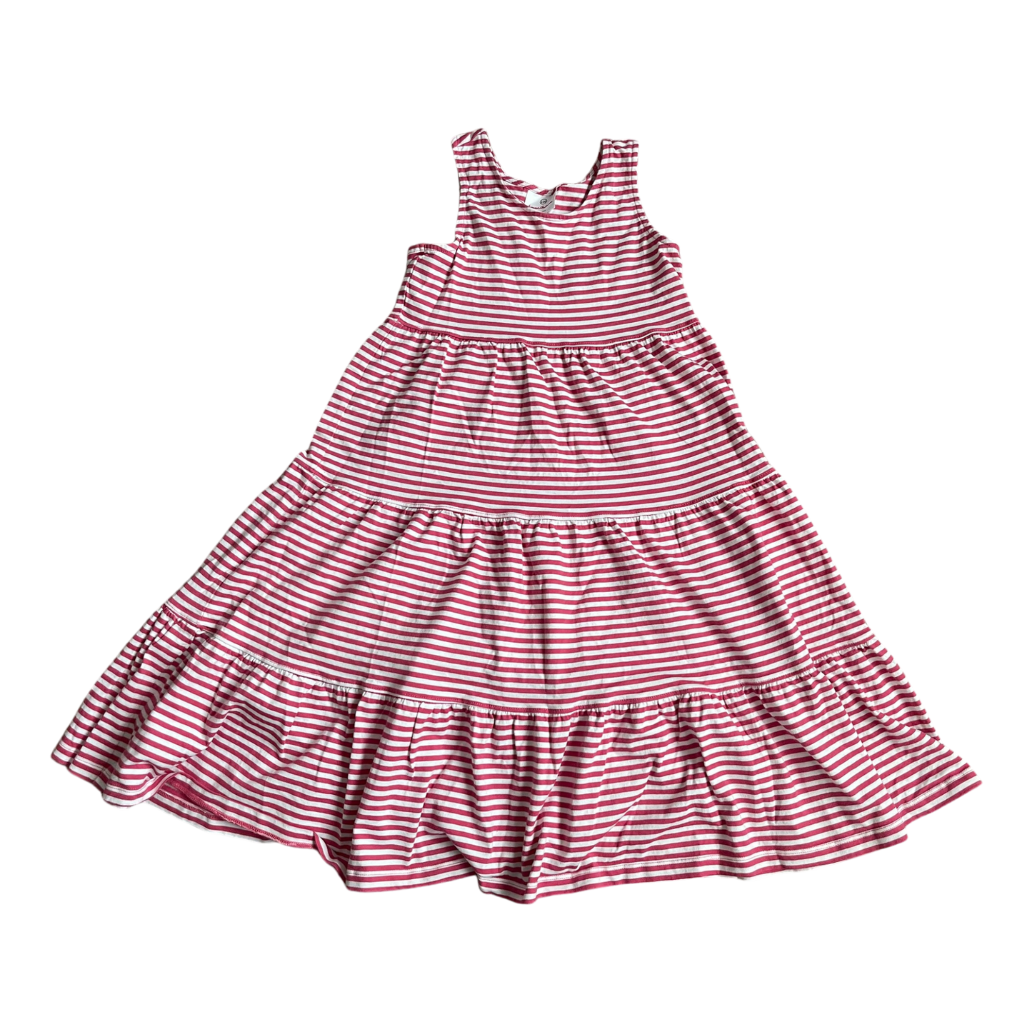 Girls Hanna Andersson pink and white Dress size 8