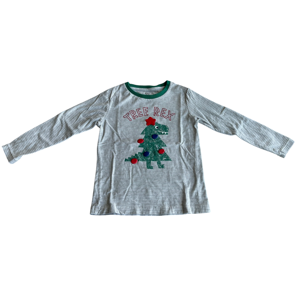 Boys M&S gray and white T-shirt size 3
