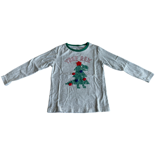 Boys M&S gray and white T-shirt size 3
