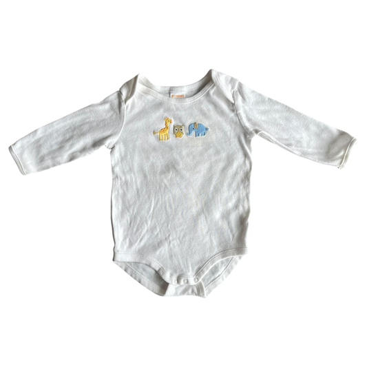 Gymboree Girl’s white onesie for 6 months