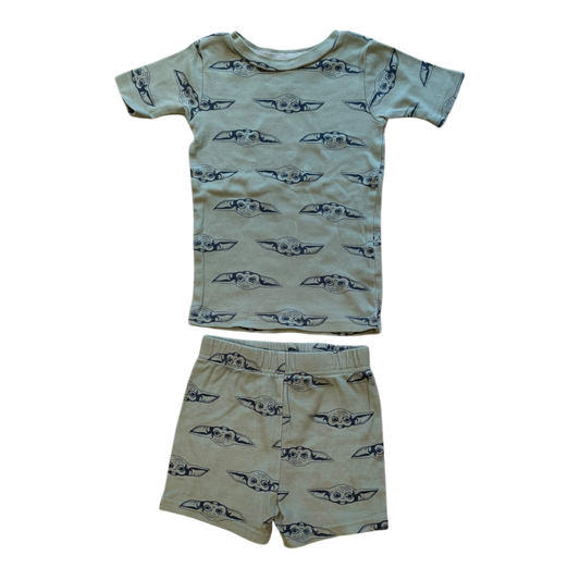 Boys star wars light green Pajama size 4
