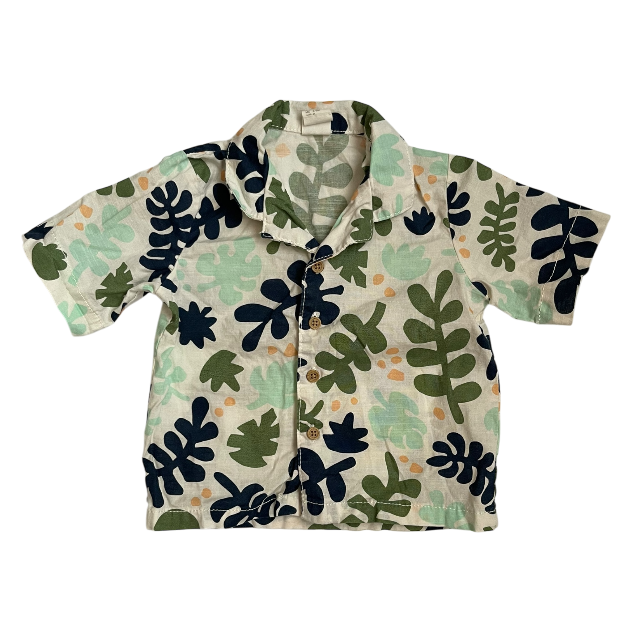 Boys H&M white green navy and orange T-shirt size 9 mth