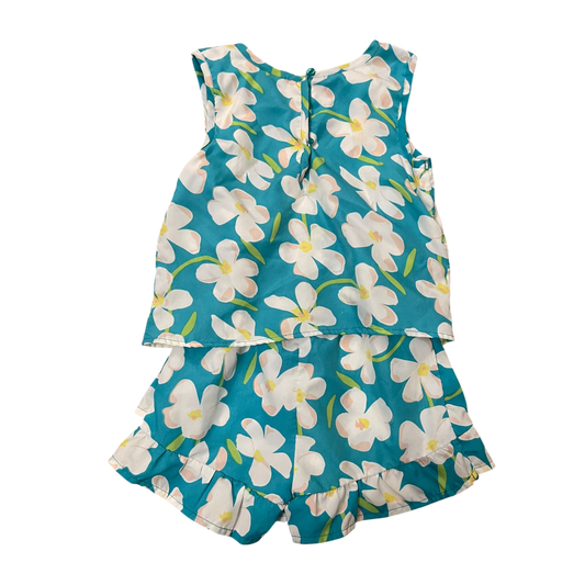 Girls Real Love blue white Romper size 4