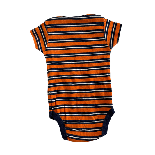 Boys Gerber orange navy with Baby bodysuit size 6 mth
