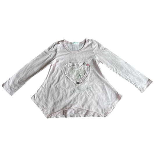 girls naartjie kids pink T-shirt size 4