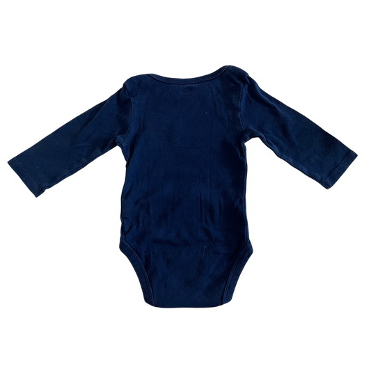 Boys cloud island navy Baby bodysuit size 6 mth