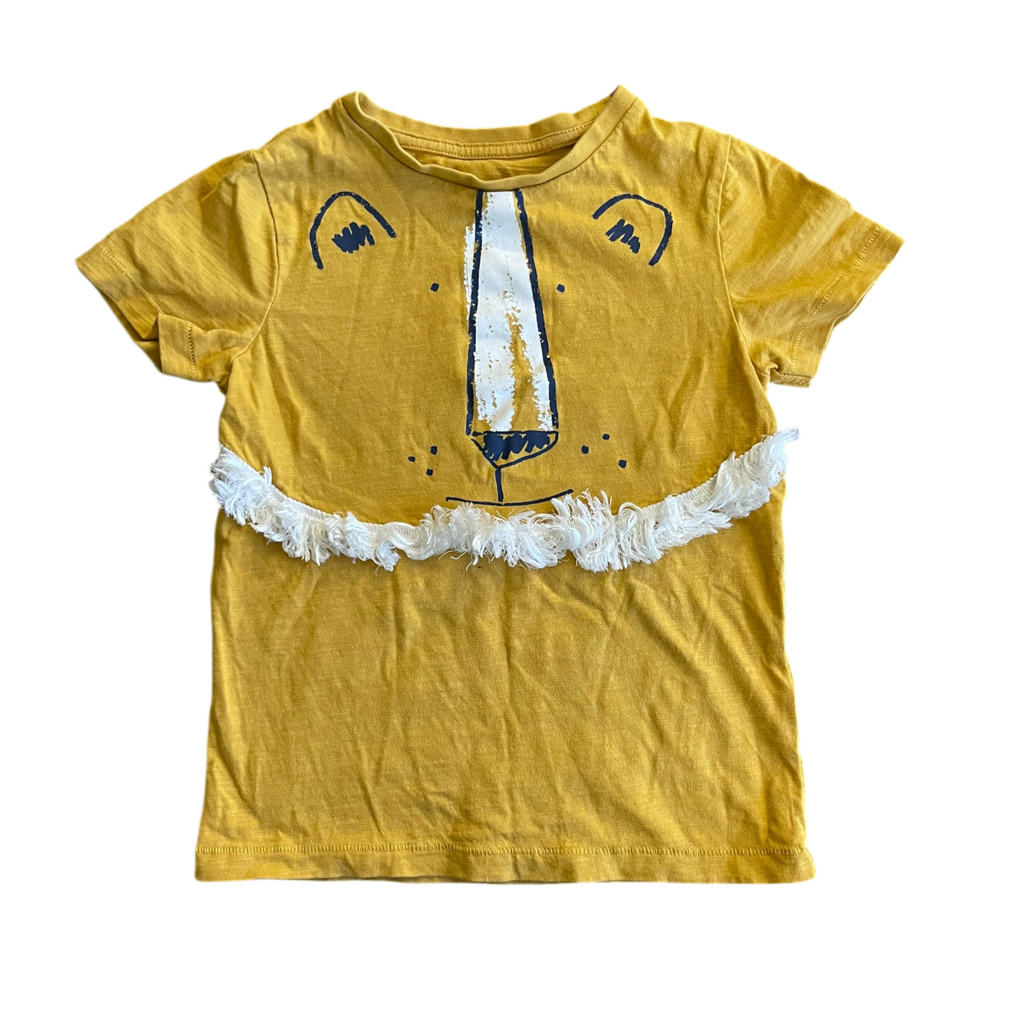 Girls M&S yellow T-shirt size 3