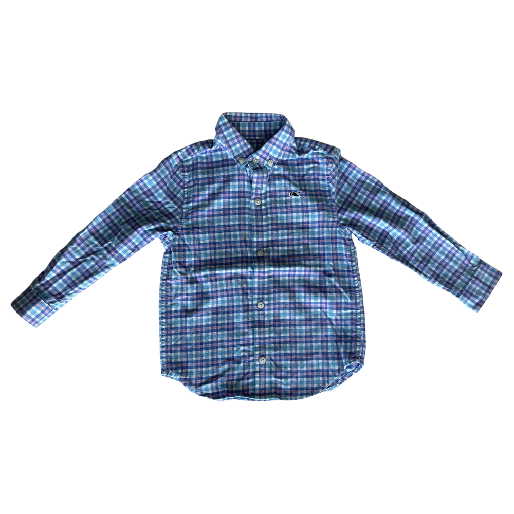Vineyard Vines Boys, Pink, White and Blue Button Up
