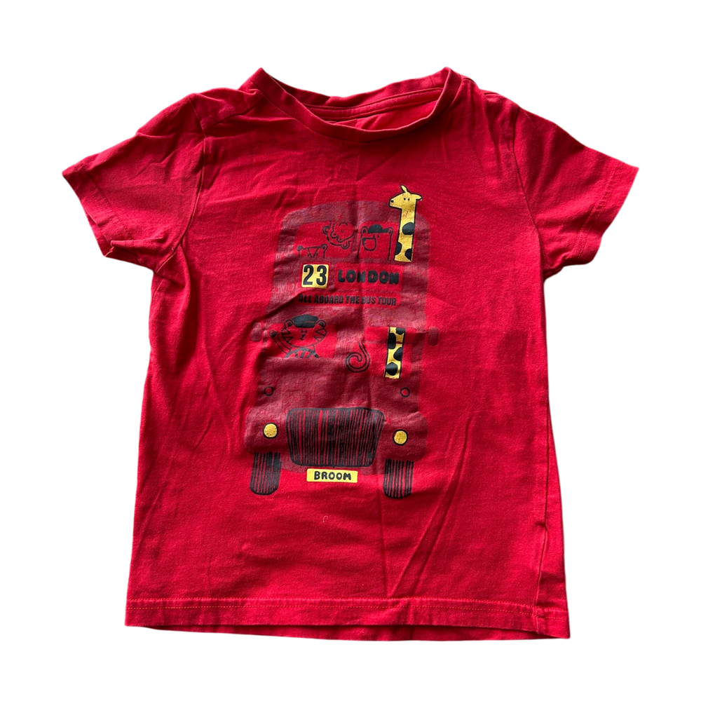 Boys mother care red T-shirt size 4