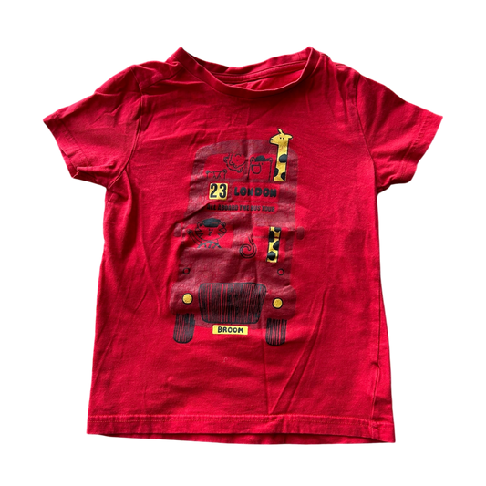 Boys mother care red T-shirt size 4