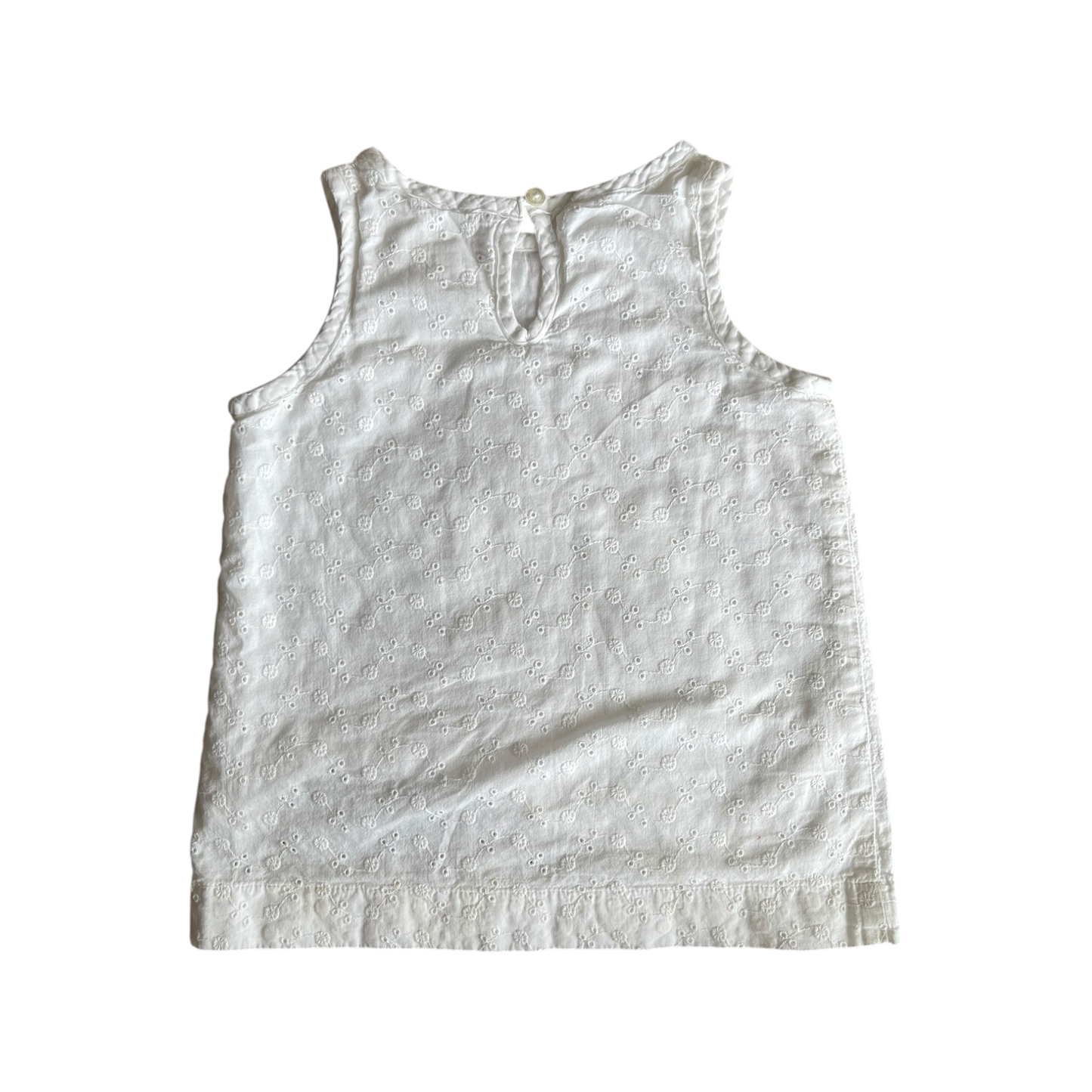 girls Lands’end white T-shirt size 4