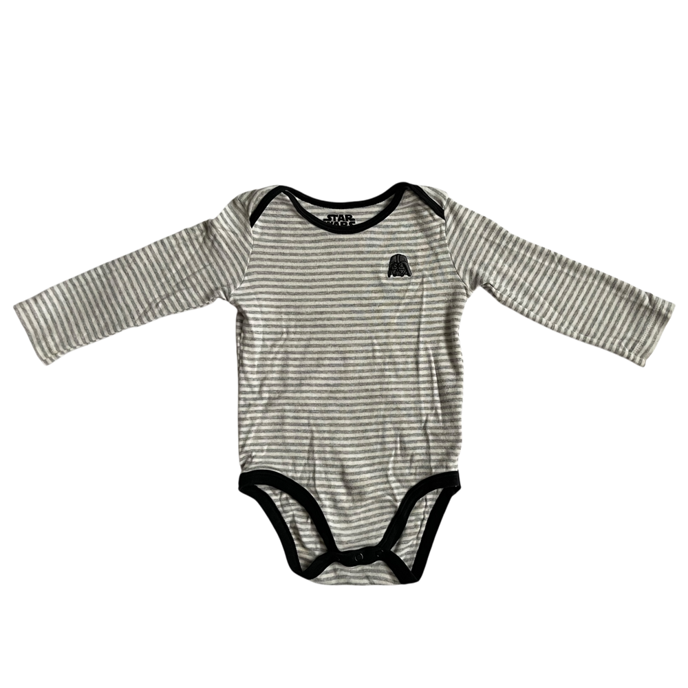 Boys Star Wars white gray and black Onesie size 2