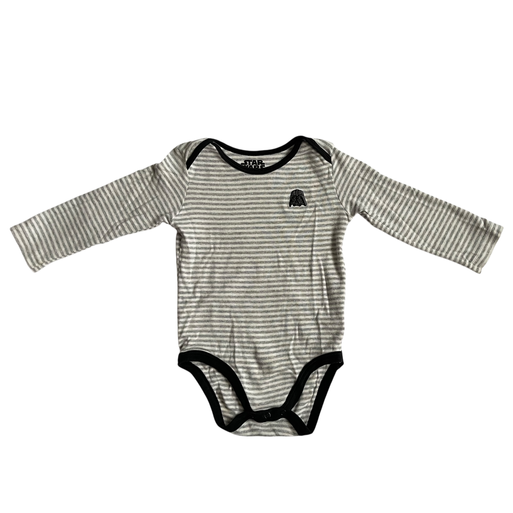 Boys Star Wars white gray and black Onesie size 2