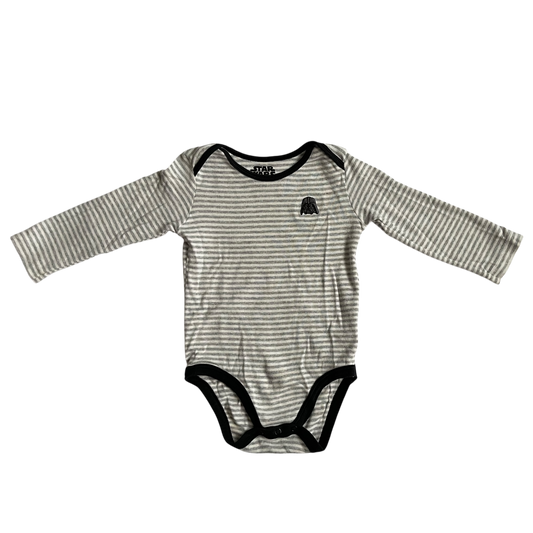 Boys Star Wars white gray and black Onesie size 2