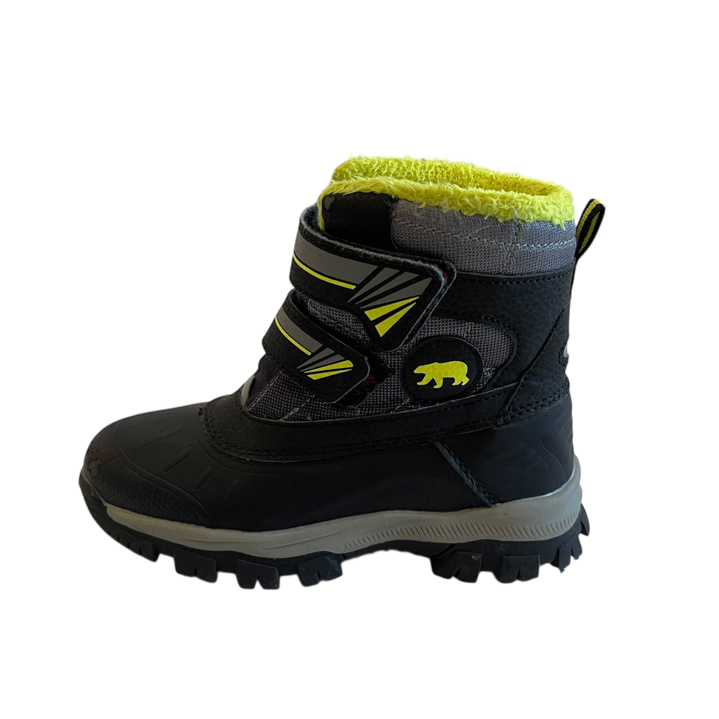 Boys  black and light green Lupilu Boots size 12.5