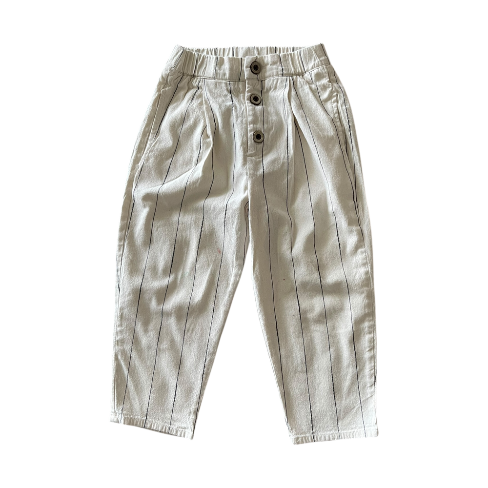 Boys Zara White and Black Striped Long Pants