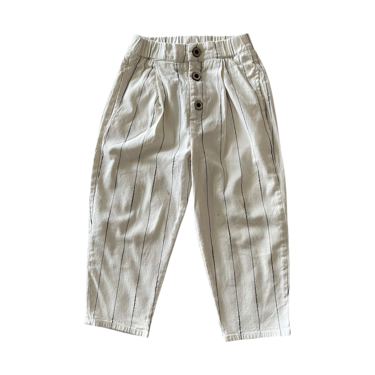 Boys Zara White and Black Striped Long Pants