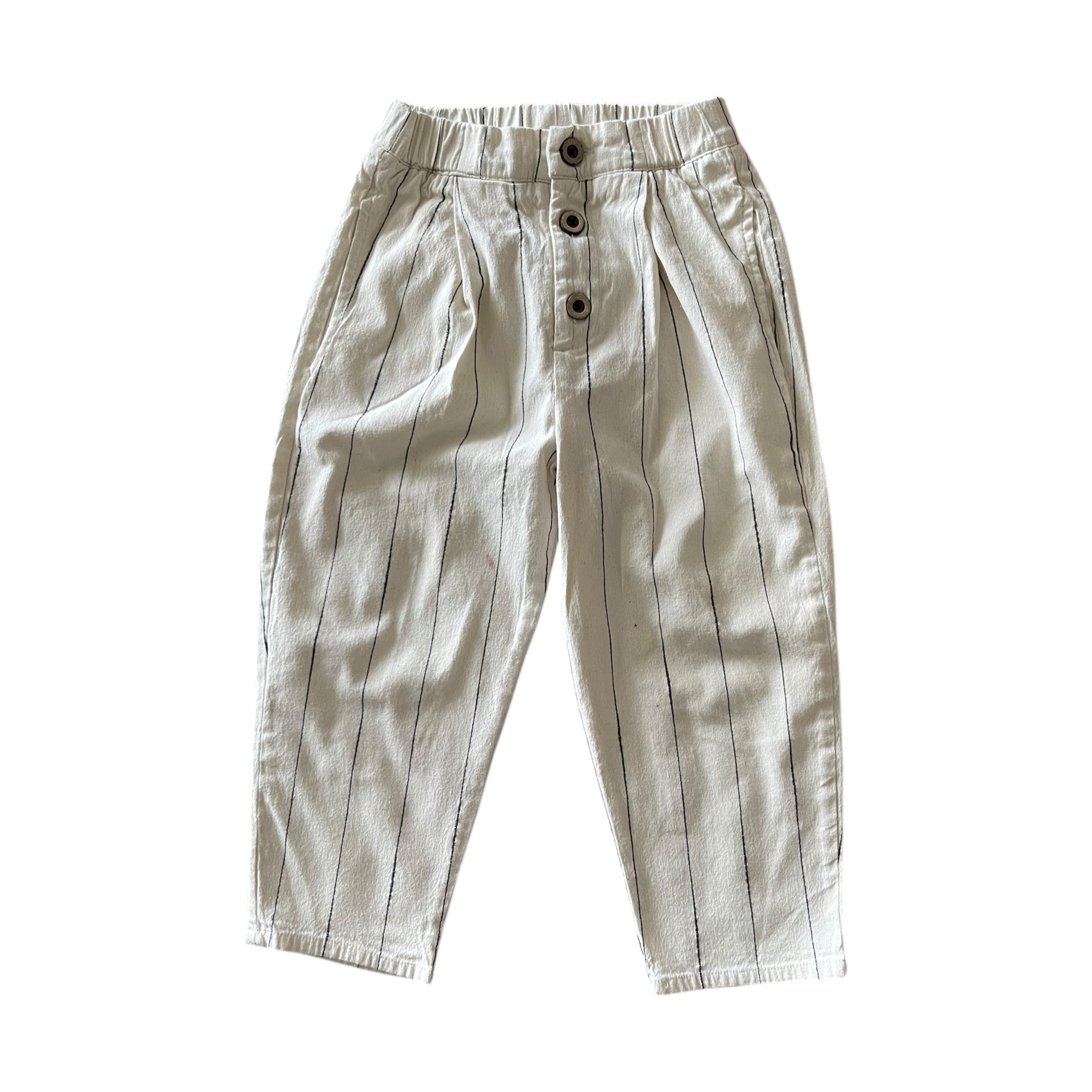 Boys Zara White and Black Striped Long Pants
