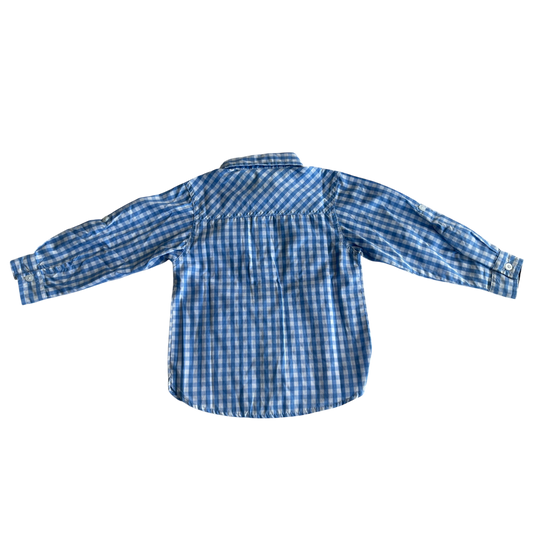 Boys U.S polo Assn white and blue T-shirt size 3