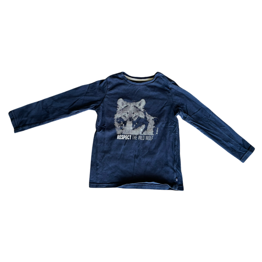 Boys Okaïdi navy T-shirt size 5