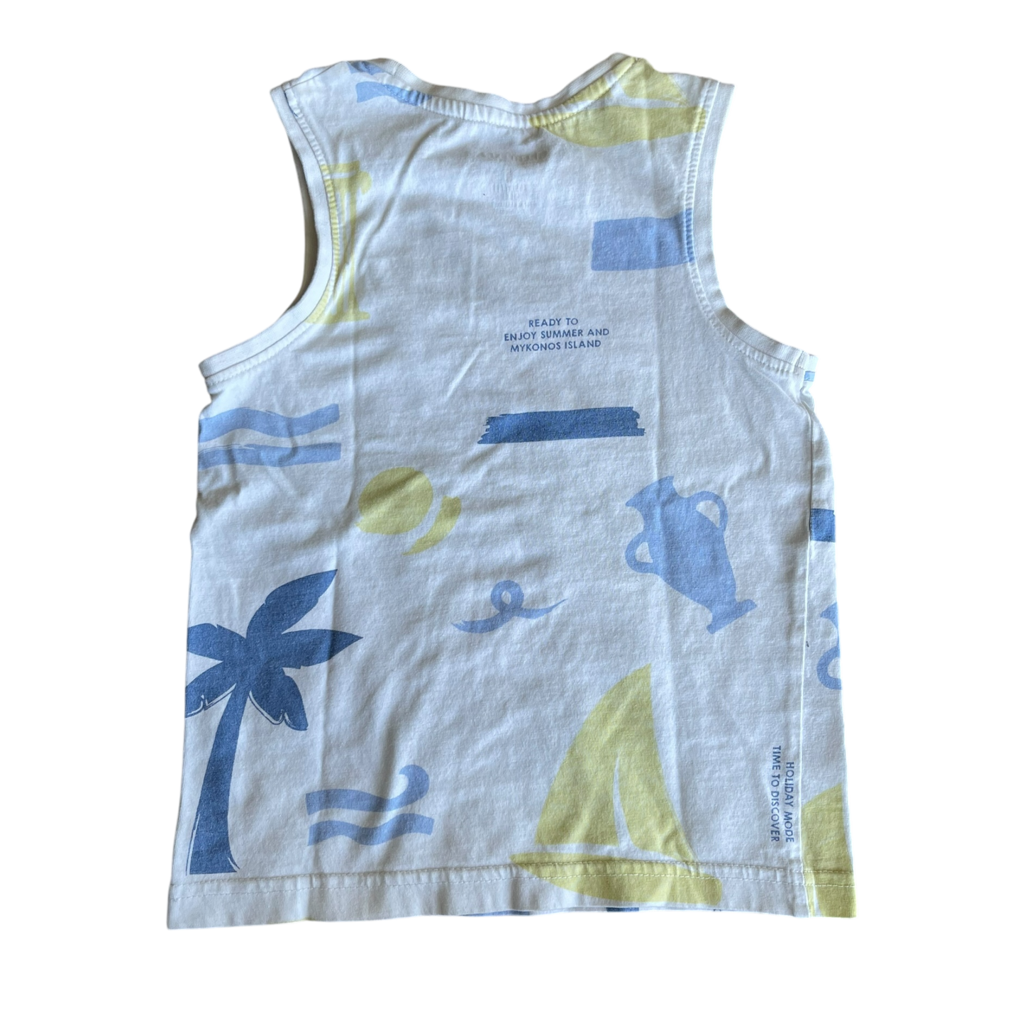 Boys orchestra white yellow blue T-shirt size 5