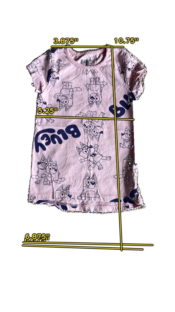 Girls bluey pink T-shirt size 4