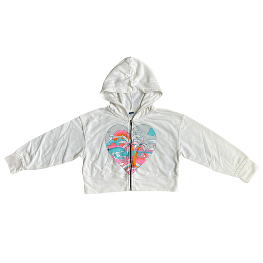 Girls old navy white Sweatshirt size 8