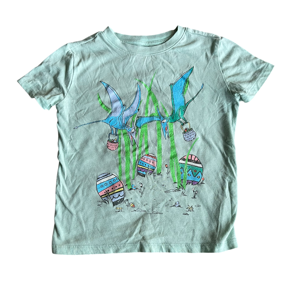 Girls cat & jack teal T-shirt size 4