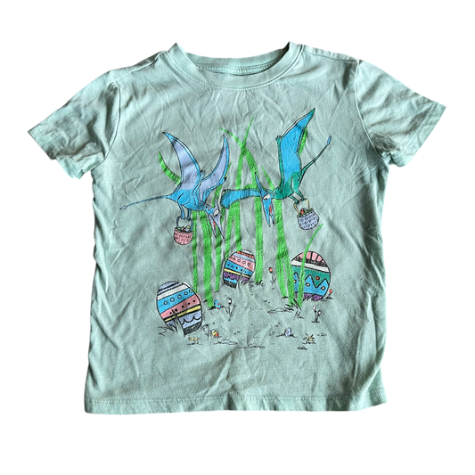 Girls cat & jack teal T-shirt size 4