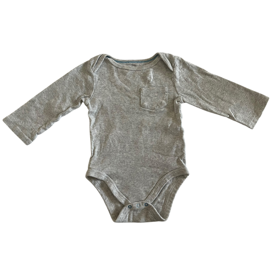 Boys cloud island gray Baby bodysuit size 6 mth