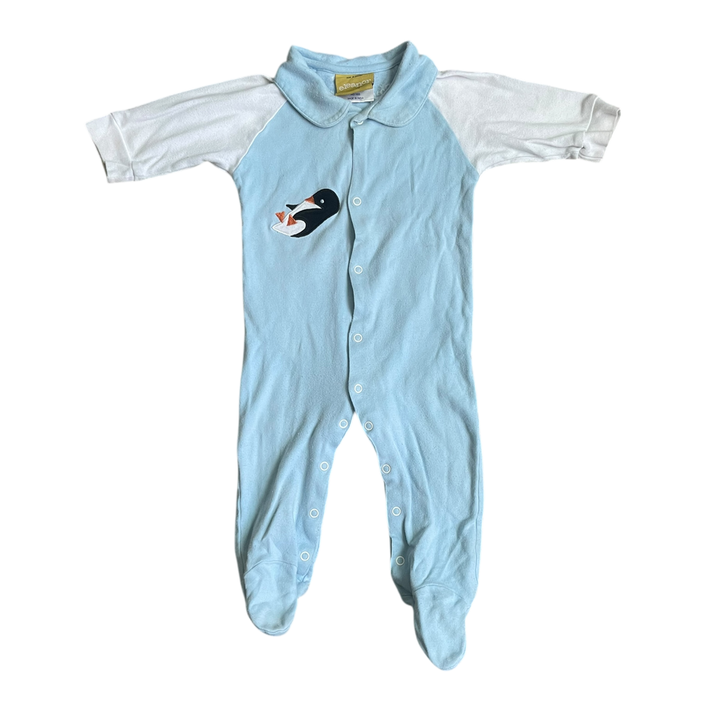 Unisex eleanor blue and white Baby suit size 9 mth