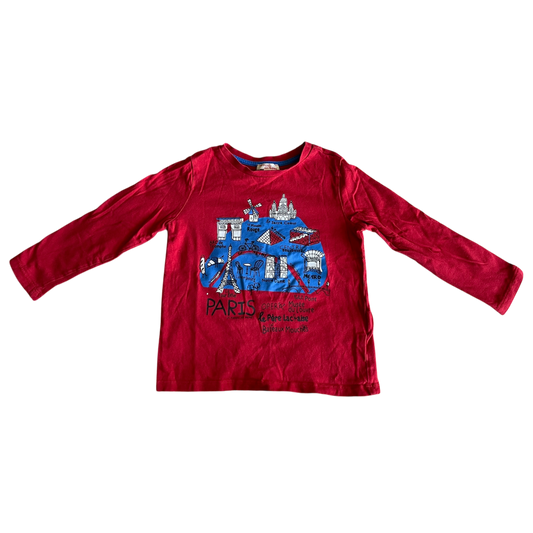 Boys du pareil blue red T-shirt size 5