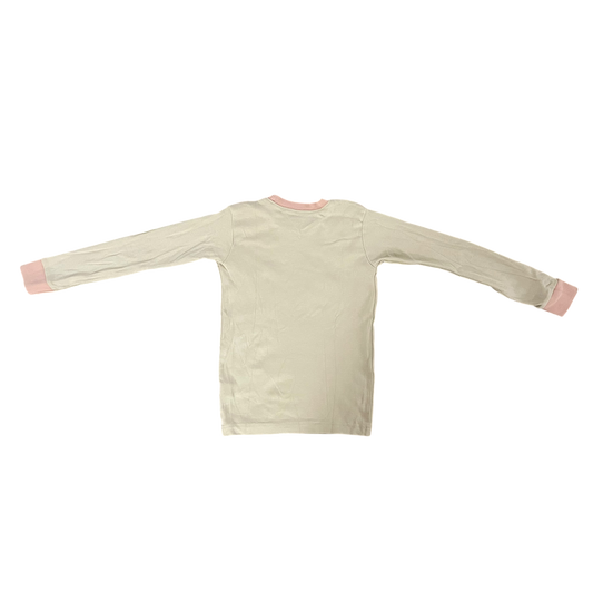 Girls lazy one pink & creamy Sweatshirt size 10
