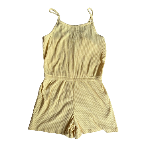 Yellow Ribbed Romper from Old Navy
