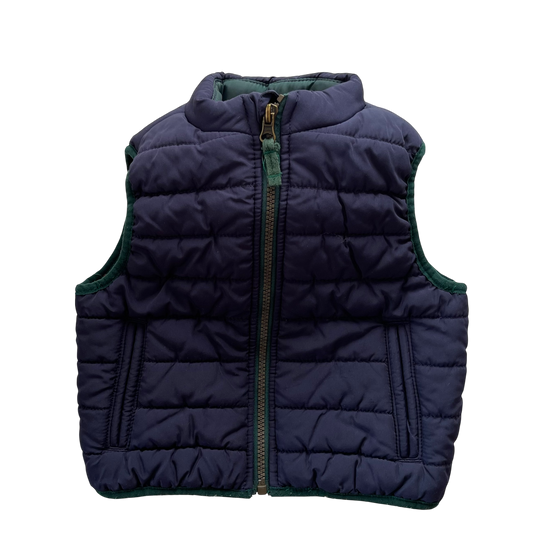 Navy and Green Vest