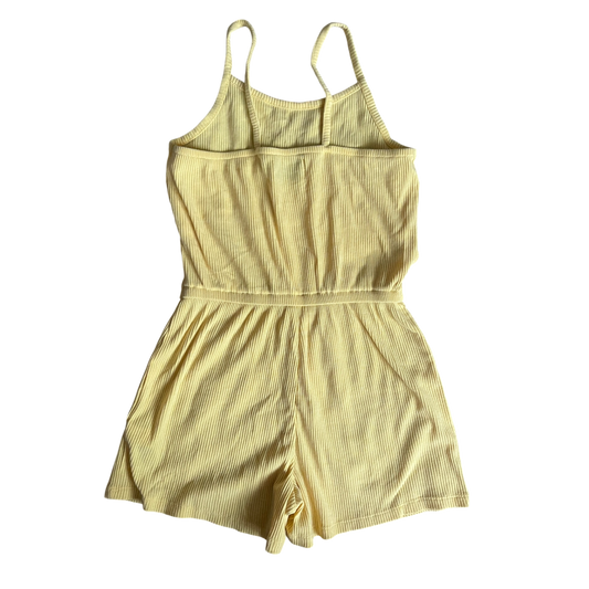 Yellow Ribbed Romper from Old Navy