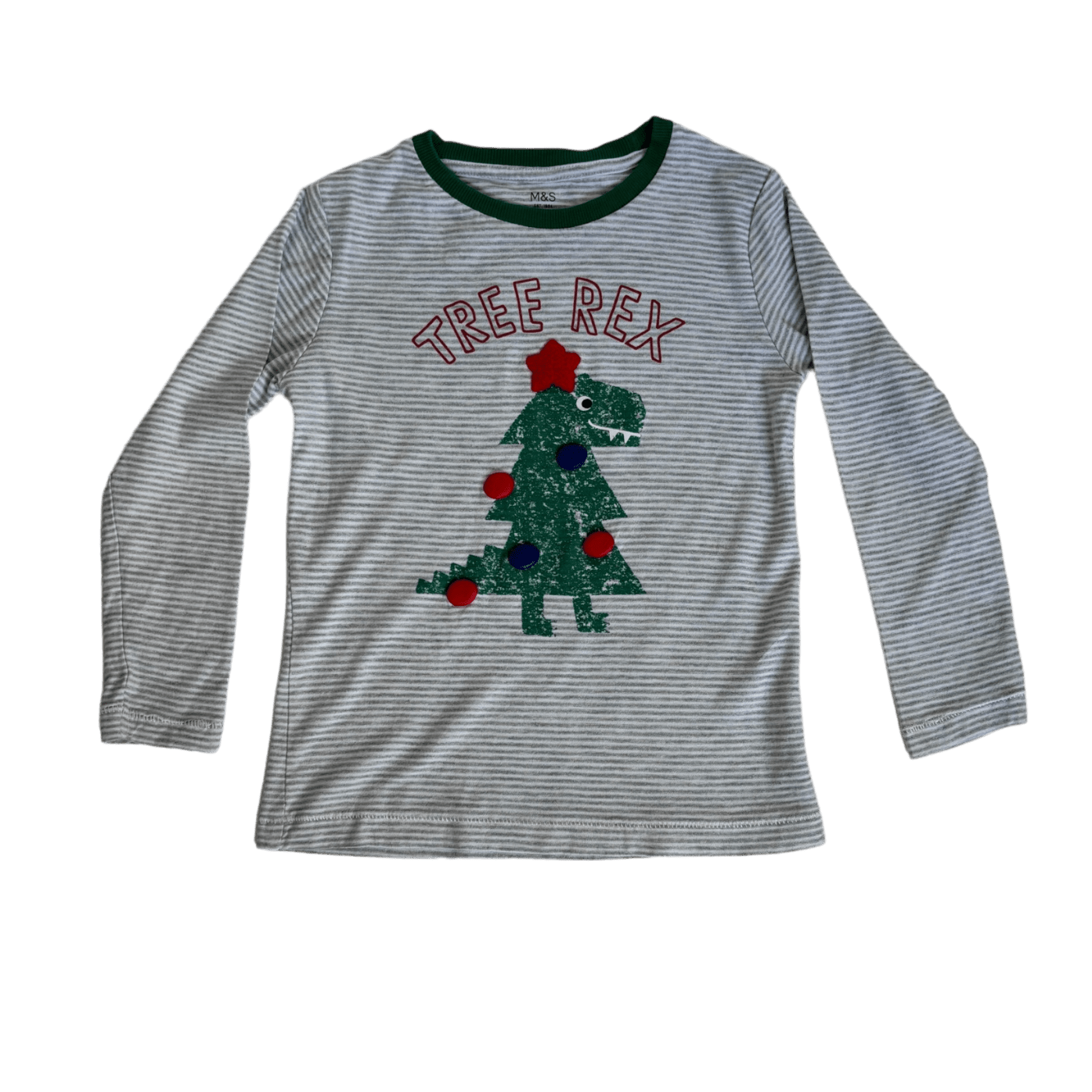 Holiday Tree Rex Long Sleeve Tee - LeftKneePatch - Long Sleeve Tee - M&S