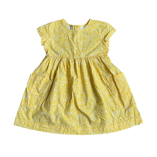 Girls Hanna Andersson yellow Dress size 6