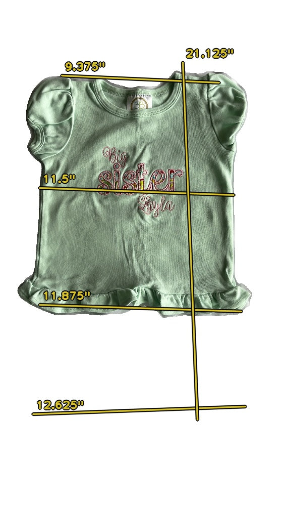 Girls blanke boutique teal T-shirt size 3