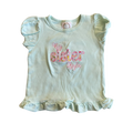 Girls blanke boutique teal T-shirt size 3