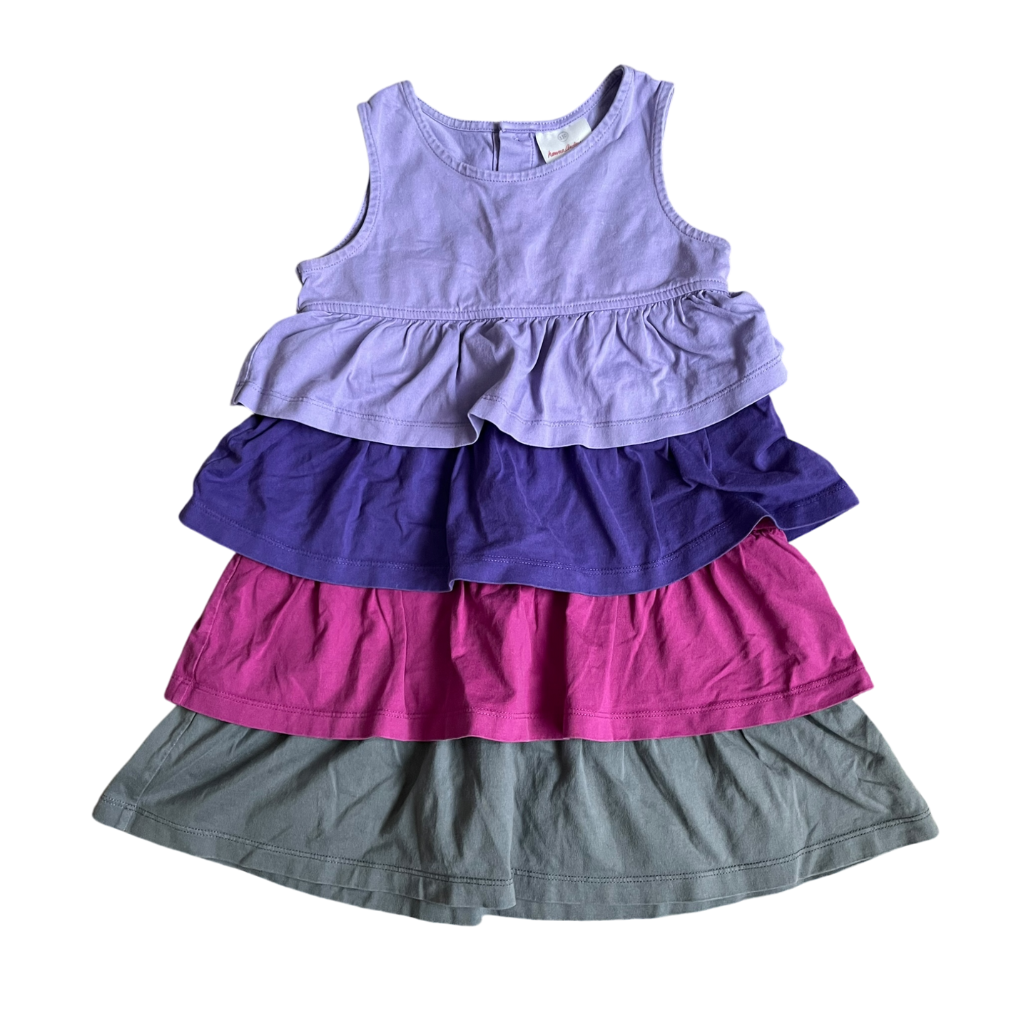 Girls Hanna Andersson gray pink purple Dress size 6