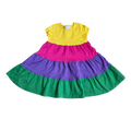 Girls hanna Andersson yellow pink purple green Dress size 4