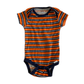 Boys Gerber orange navy with Baby bodysuit size 6 mth
